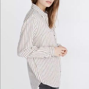 Madewell Flannel Sunday Shirt in Creeland Stripe